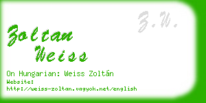 zoltan weiss business card