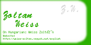 zoltan weiss business card